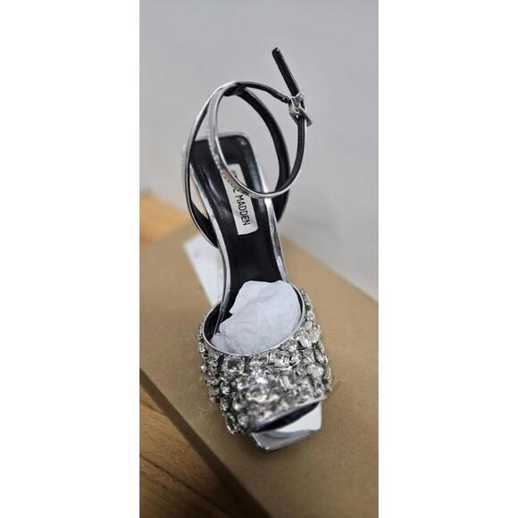 Steve Madden Shoes - Steve Madden Shoes Womens Size 7 Silver Lilac-R Rhinestone Stiletto High Heels
